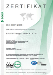Zertifikat 9001:2008